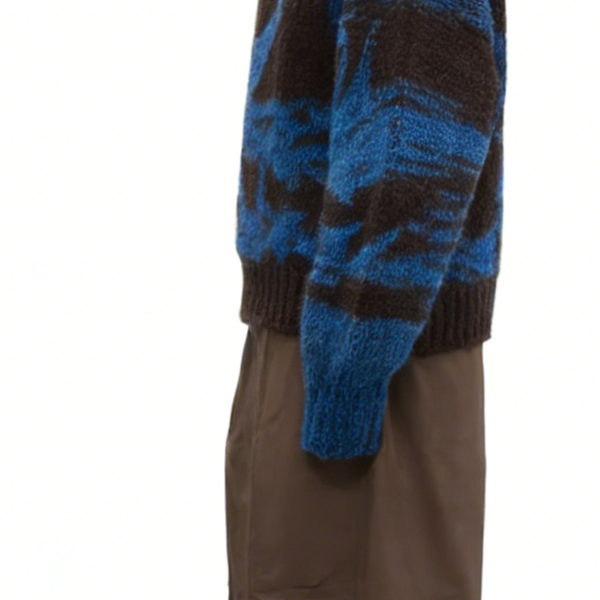 m011Cobalt Turbulence Crewneck Jacquard Sweater 3