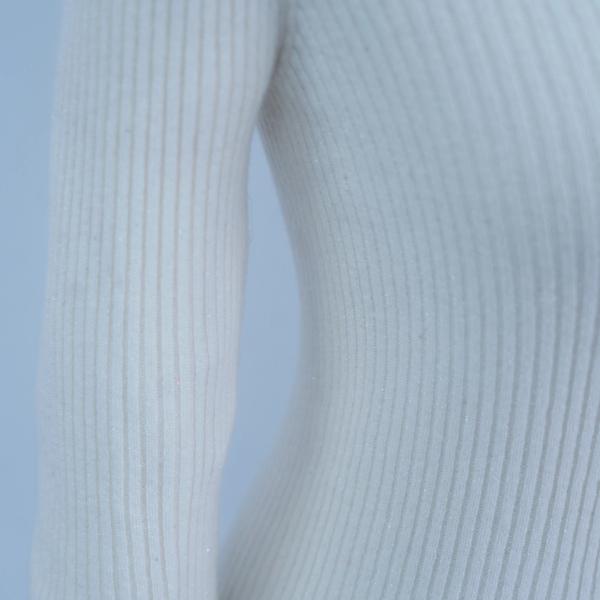 s003Cream White Square-Neck Ribbed Knitted Base Layer 2