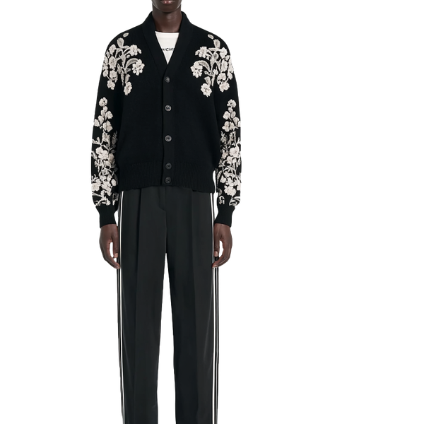 m003Nocturne Bloom Intarsia Knit Cardigan 2