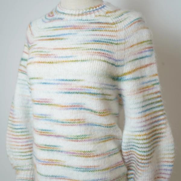 s021Rainbow Flecked Crew Neck Knit Sweater 2