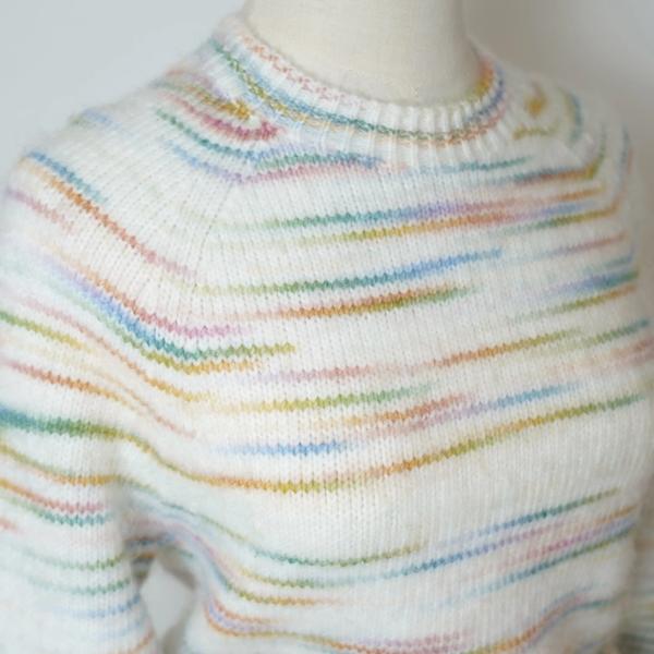 s021Rainbow Flecked Crew Neck Knit Sweater 3
