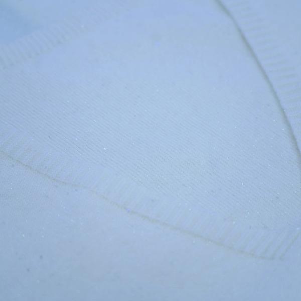 s002Cream White V-Neck Split-Side Knitted Vest 3