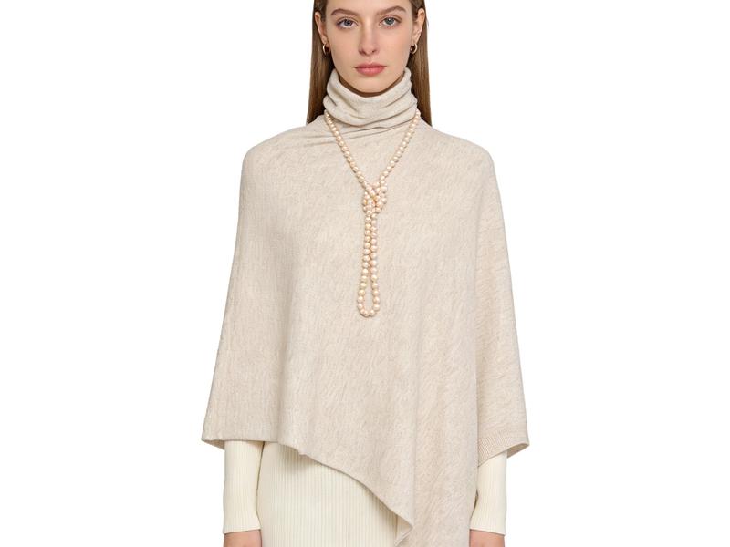 Heather Gray Slouchy Turtleneck Asymmetrical Knit Top