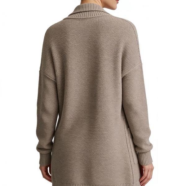 s106Warm Mist Grey Open Cardigan 2