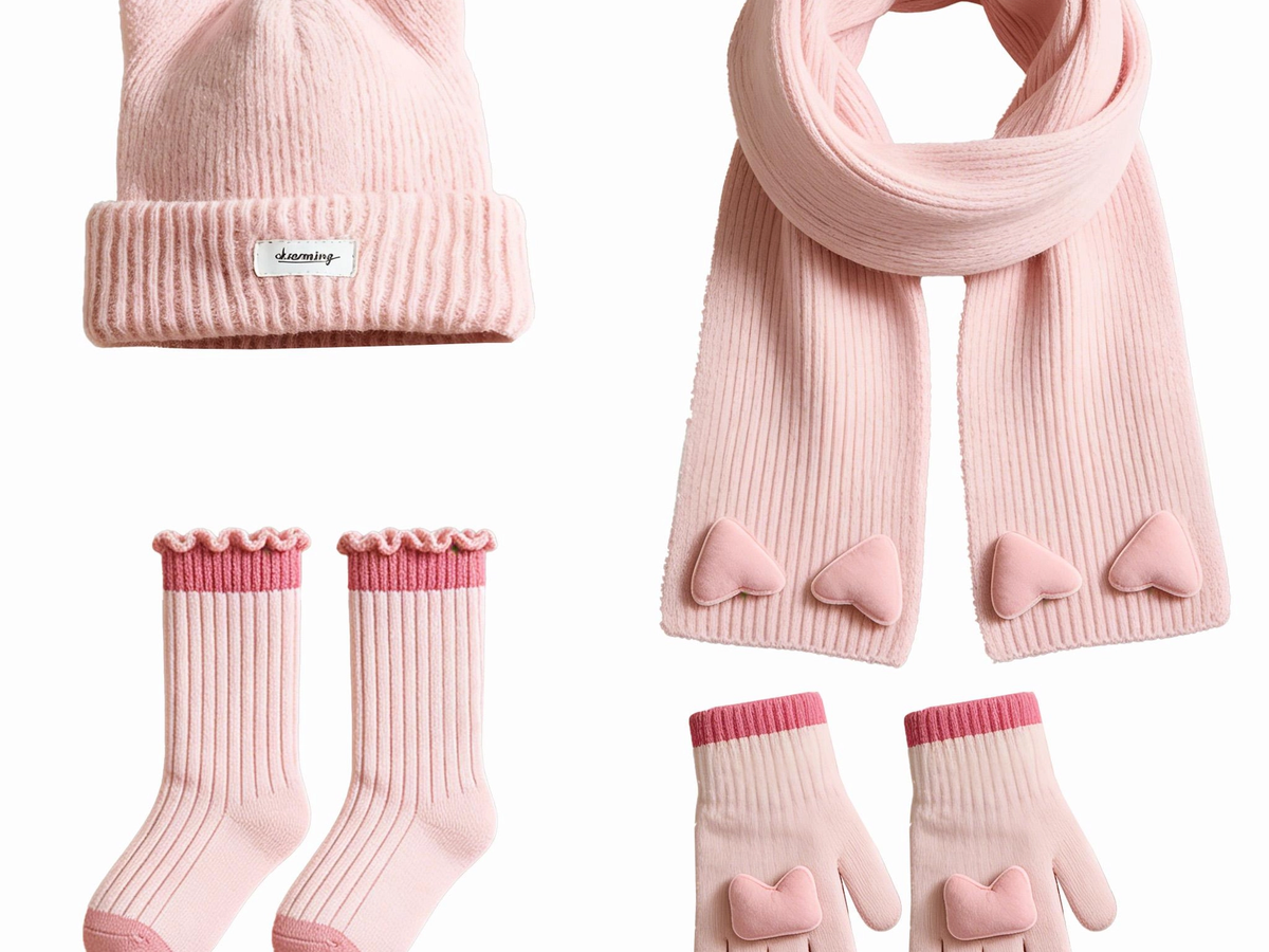 Cat Ear Heart Patch 4-Piece Winter Set