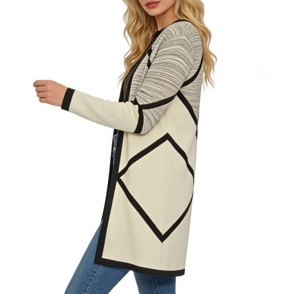 s113Geometric Diamond Color-Block Cardigan 4