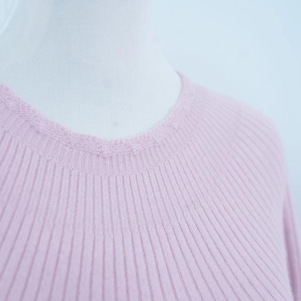 s008Sakura Pink Waist-Defined Knit Dress 2