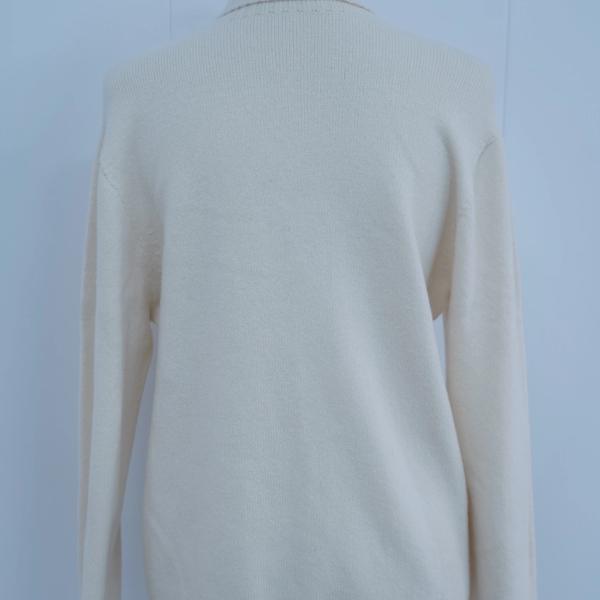 s012Cream White Mock Neck Cable-Knit Sweater 4