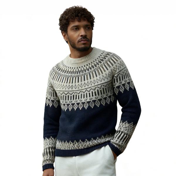 m004Nordic Snow Fair Isle Knit Sweater 3