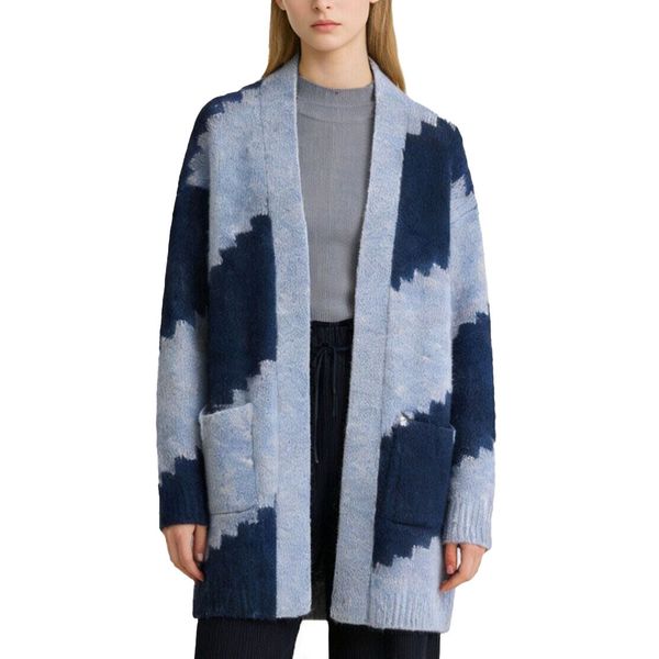 s112Blue Gradient Jacquard Cardigan 3
