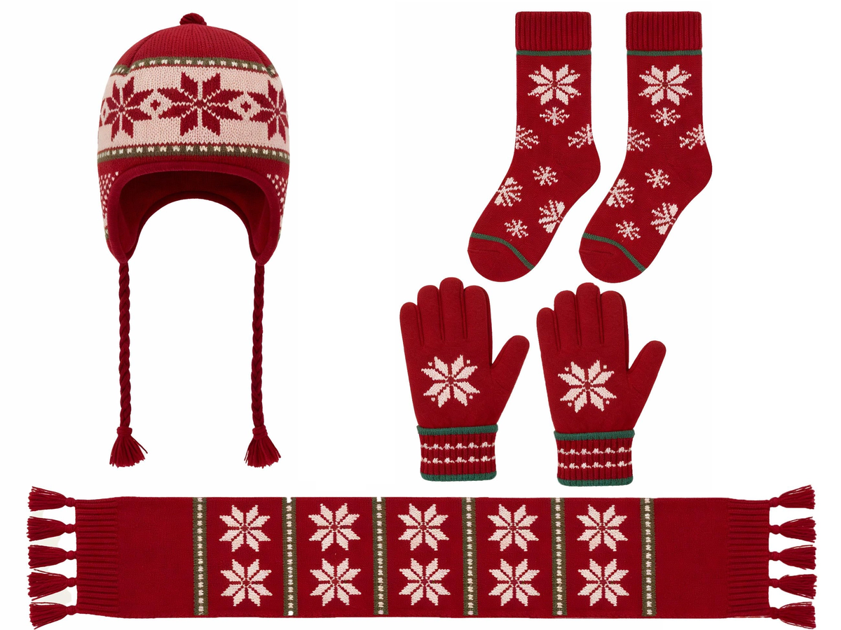 Snowflake Earflap 4-Piece Winter Set