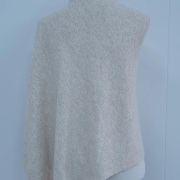 s014Heather Gray Slouchy Turtleneck Asymmetrical Knit Top 5