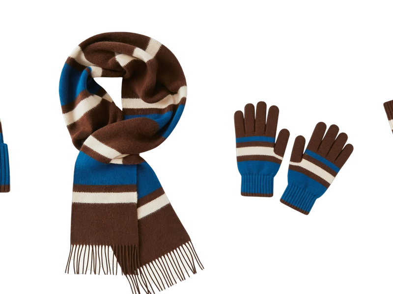 Stripe Fringe 4-Piece Winter Set