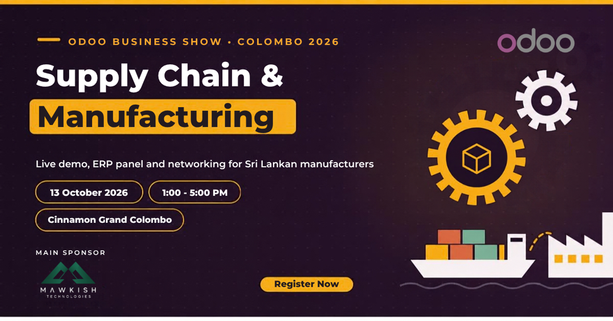 Odoo Supply Chain & Manufacturing Business Show Colombo Sri Lanka 2026