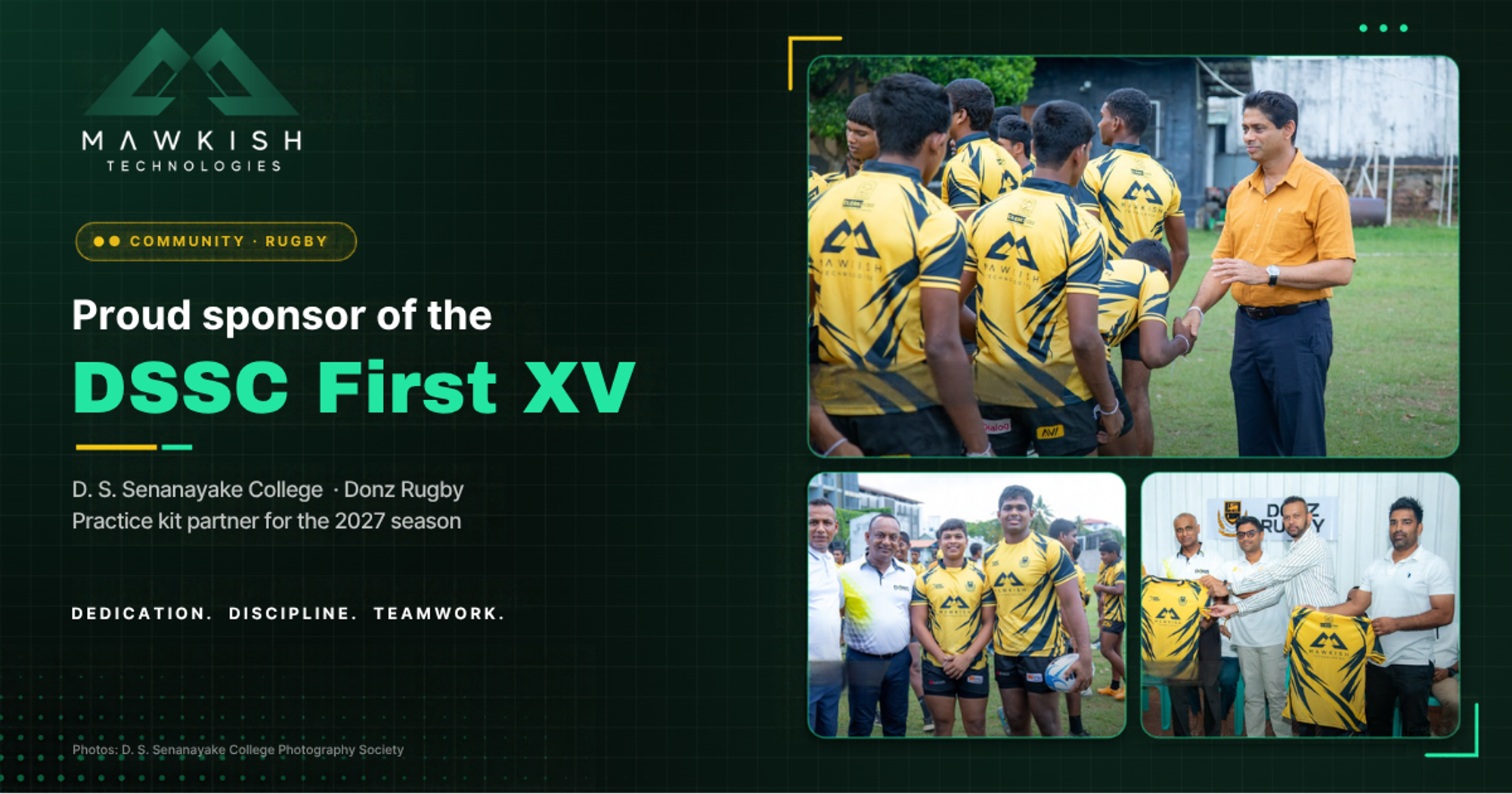 Mawkish Technologies Sponsors the D. S. Senanayake College First XV