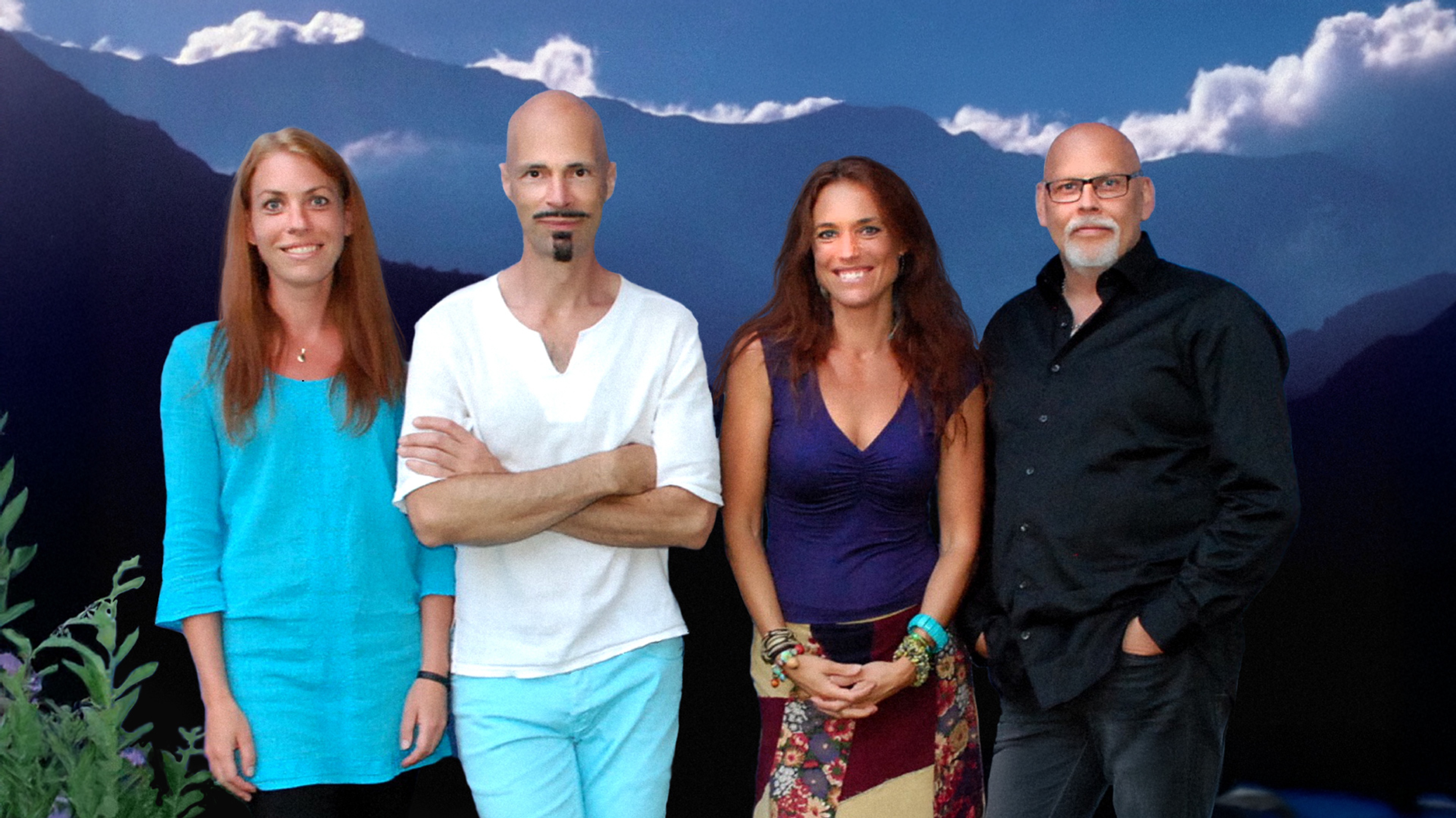 Föreställningens fyra medverkade musiker. 