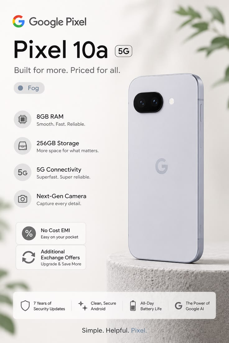 Google Pixel 10a view 2
