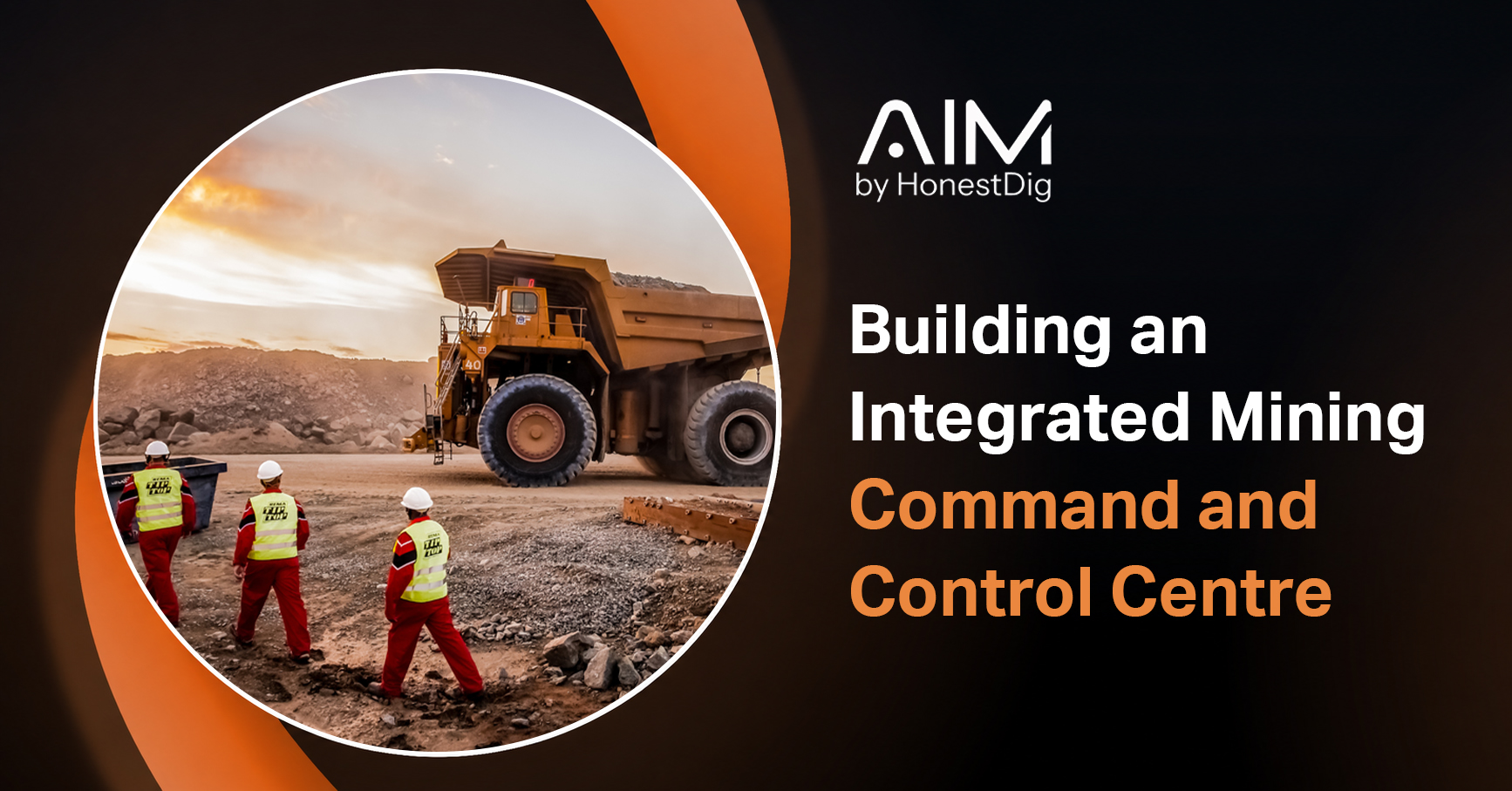 Mining professionals monitoring equipment, production and safety data inside an integrated command and control centre