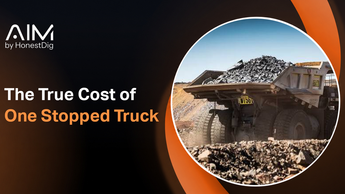Unplanned downtime cost in mining calculated per hour, haul truck and production shift