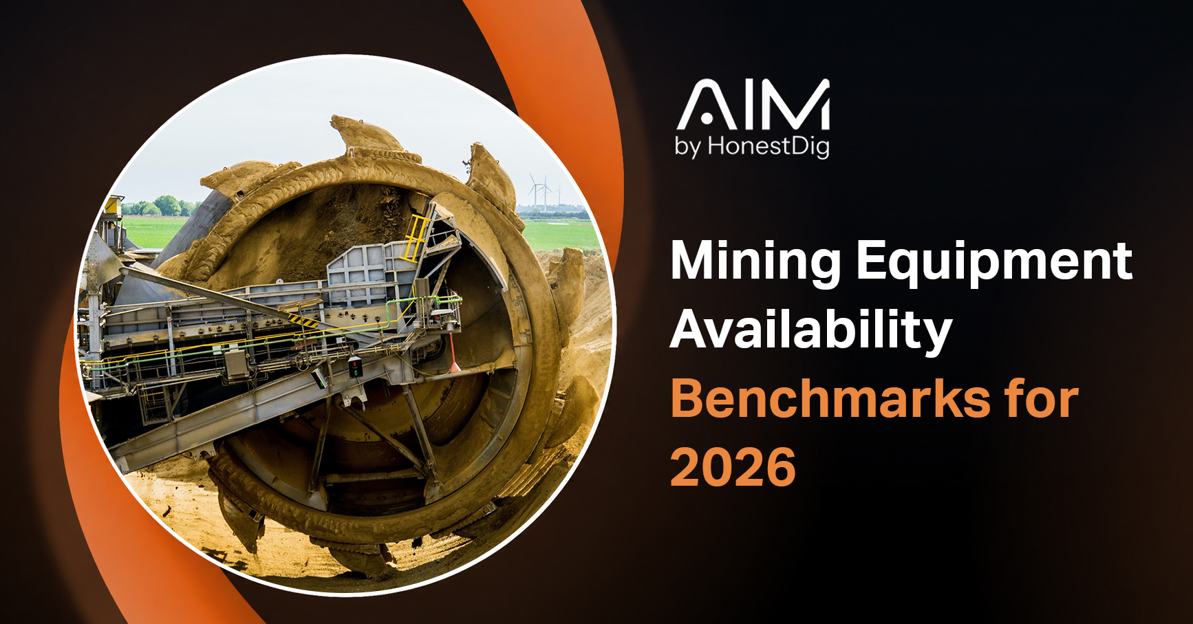 Haul trucks operating at a surface mine with mining equipment availability benchmark data displayed