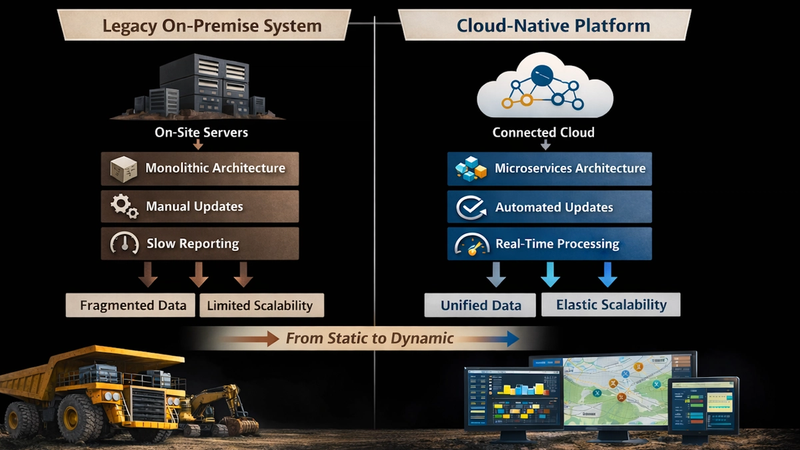 Cloud-Native vs Legacy Fleet Management Software in Mining