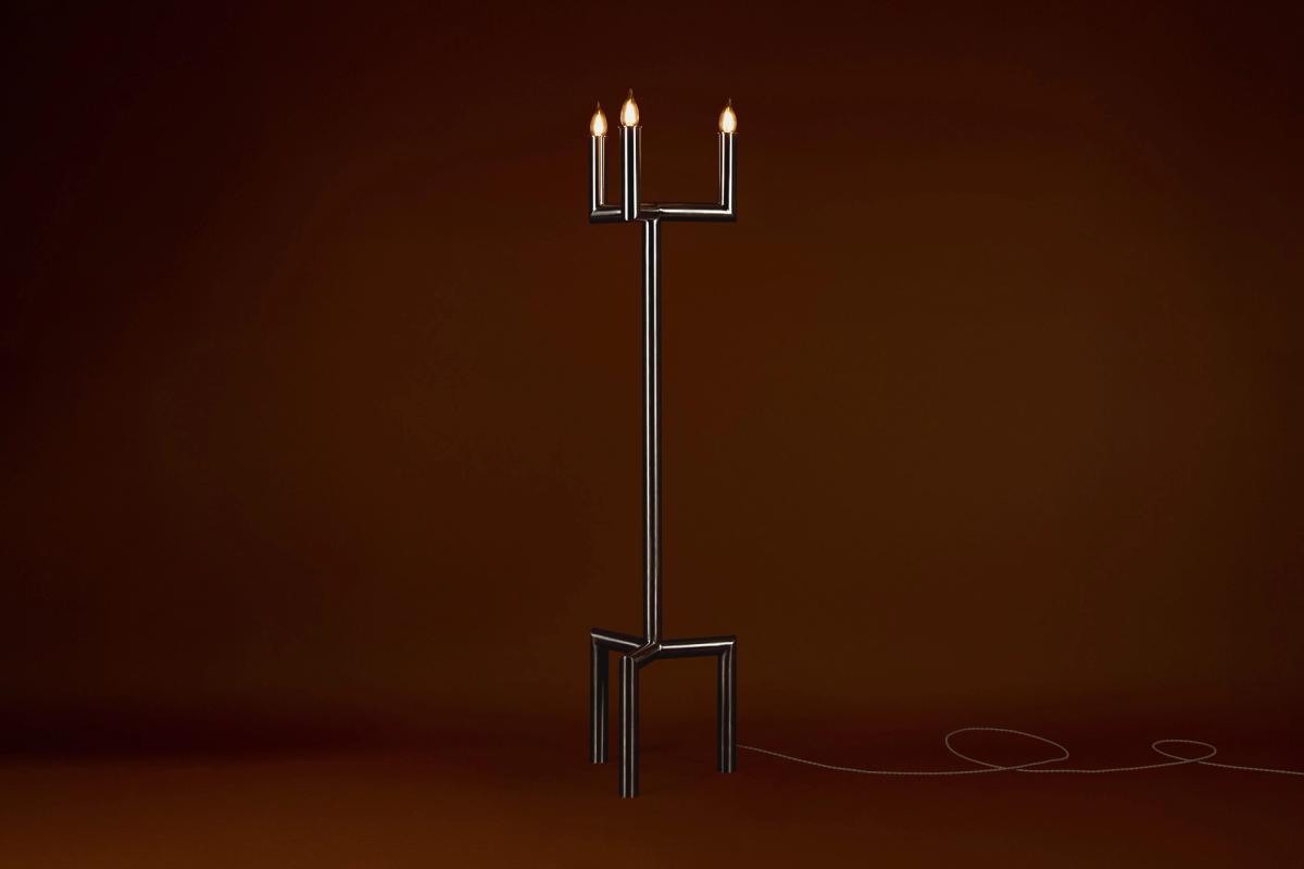 Candle Floor Lamp Blue Green Works