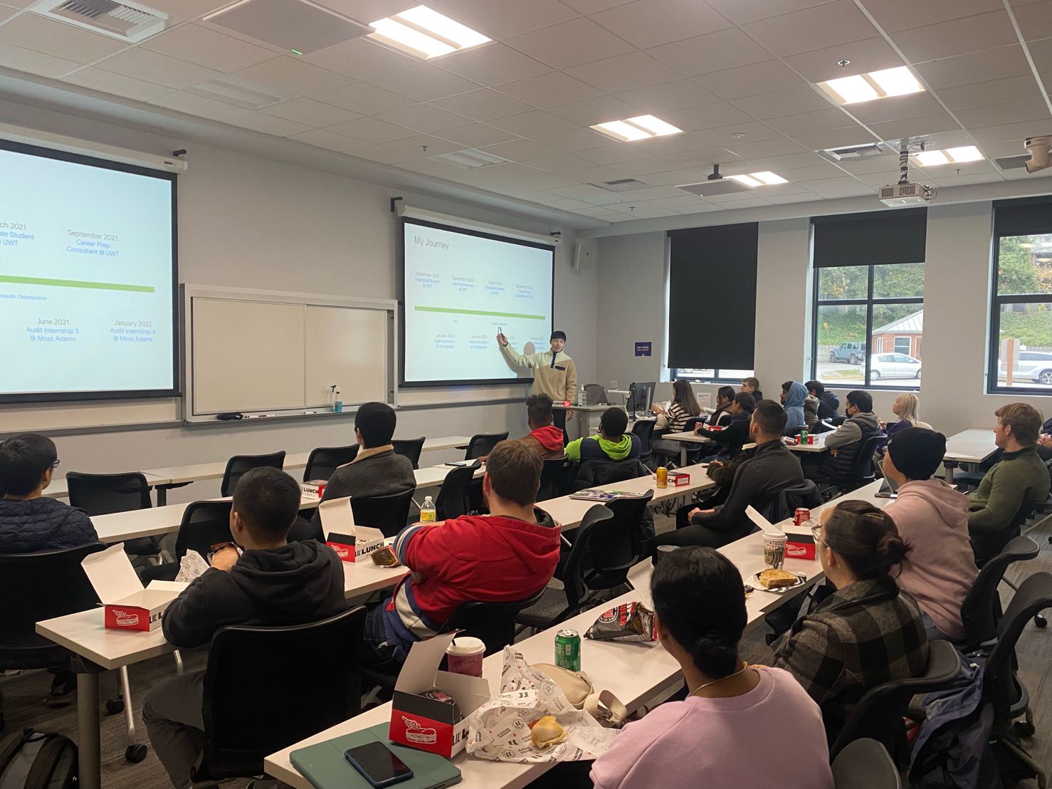Alex teaching the class