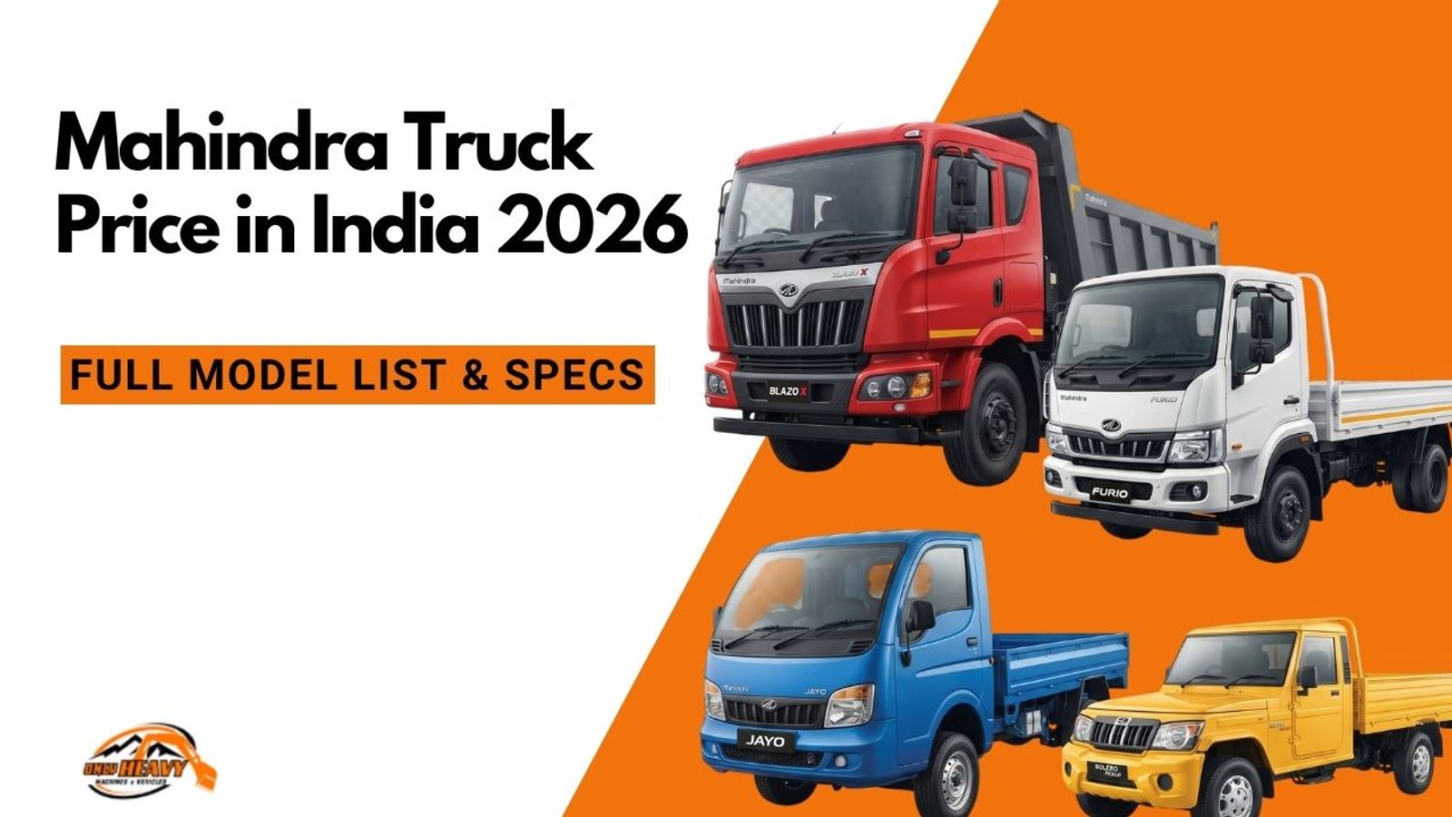 Mahindra Truck Price in India 2026: Full Model List & Specs