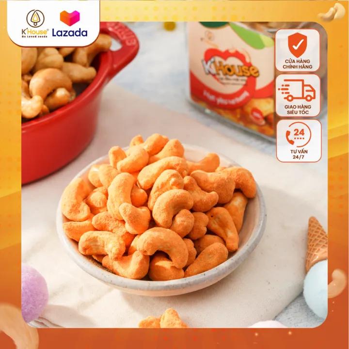 Hạt Điều Phô Mai KHouse vị mới [Hũ 120g] - Loại 1 thơm ngon, giàu dinh dưỡng phù hợp ăn chay, ăn mặn đều dùng được.