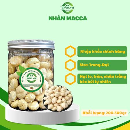Nhân hạt macca vàng béo bùi tự nhiên, hạt to tròn thơm ngậy, món ăn nhẹ cao cấp tốt cho tim mạch và làn da khỏe đẹp