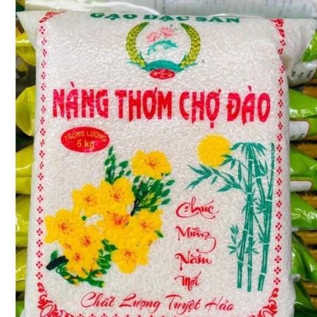 (Combo 2 Túi 5kg) Gạo Nàng Thơm Chợ Đào Loại Hảo Hạng, Dẻo Vừa, Xốp Mềm, Ngọt Cơm
