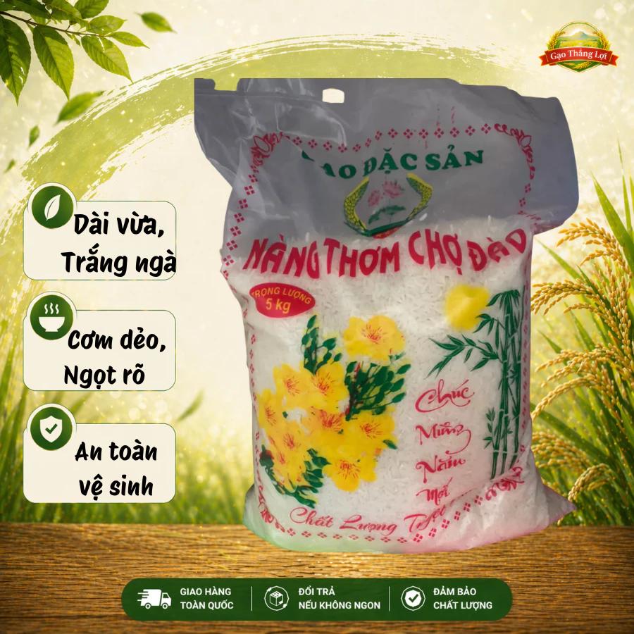 Gạo Nàng Thơm Chợ Đào loại ngon dẻo vừa xốp mềm cơm 5kg/10kg