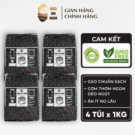 [COMBO 4KG] Gạo Lứt Đen An Nam - theo hướng Hữu Cơ - LOẠI NGON, Ăn Kiêng Eat Clean Thực Dưỡng
