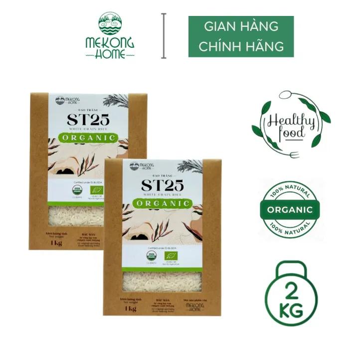 Gạo ST25 100% Organic, gạo chuẩn vị, dẻo, thơm tự nhiên, mùi ngọt nhẹ - 2kg