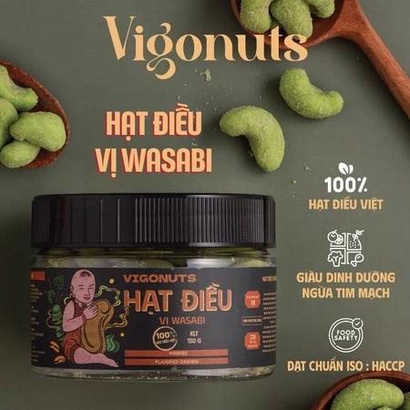 8 Vị hạt điều VIGONUTS vị Wasabi Tomyum Phô Mai Tỏi Ớt Sữa Dừa Bạc xỉu thượng hạng hủ 150g 300g 500g