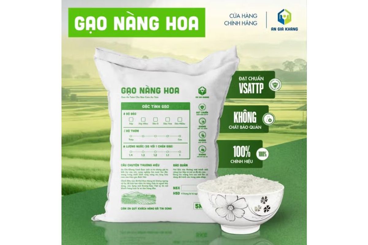 Giá trị dinh dưỡng của gạo Nàng Hoa