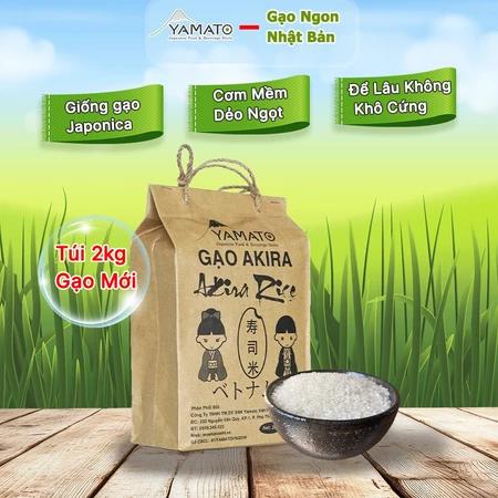 Gạo Nhật Bản Akira Rice 2kg Mềm Ngon Dẻo, Nấu Cơm Và Cuộn Sushi