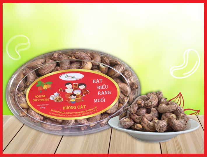 HỘP HẠT ĐIỀU LỤA RANG MUỐI ELIP 250GR