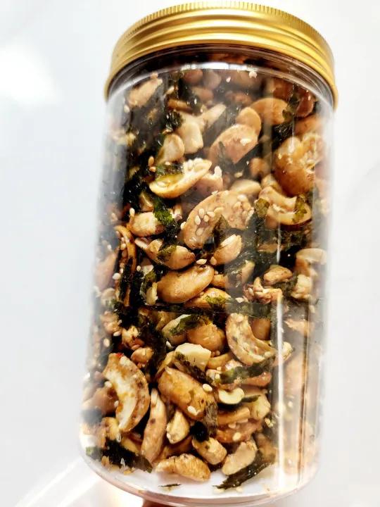 500gr hạt điều tỏi ớt mix lá kim rong biển hàn quốc