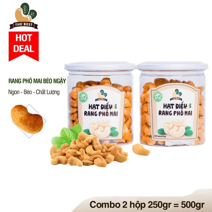 Combo 2 hộp hạt điều rang phô mai Bình Phước Cao Cấp ( hôp 250gr )