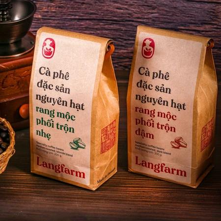 Cà phê nguyên hạt đặc sản rang mộc Langfarm - Từ cao nguyên Lâm Đồng, công nghệ rang hot air từ IMF