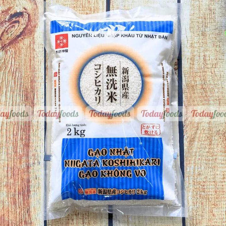 Gạo Nhật Niigata Koshihikari (Gạo Không Vo) gói 2KG | Gạo Nhật Nhập Khẩu