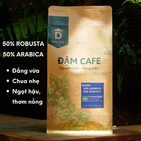 Cafe rang mộc ĐẮNG VỪA, CHUA NHẸ cà phê rang xay LÂM ĐỒNG pha phin, pha máy ROBUSTA(50%) & ARABICA(50%)