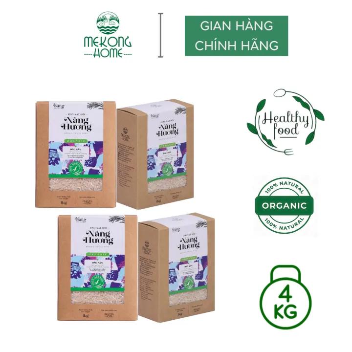 COMBO 4kg - Gạo Hữu Cơ - GẠO XÁT DỐI Nàng Hương - MEKONG HOME - 100% Organic