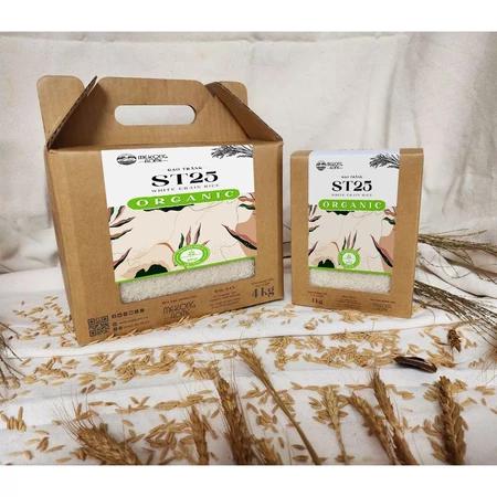 Gạo ST25 100% Organic, gạo chuẩn vị, dẻo, thơm tự nhiên, mùi ngọt nhẹ - 4kg