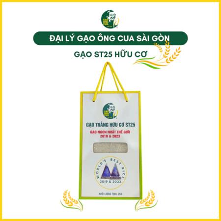 GẠO ÔNG CUA ST25 HỮU CƠ_Hộp 2kg (hút chân không)