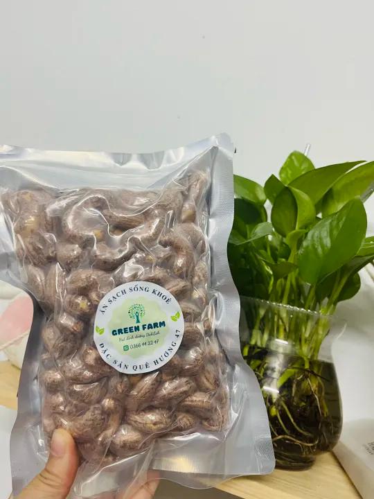 [1KG] Hạt điều nguyên vị túi zíp LOẠI VIP, hạt điều rang muối Bình Phước túi Zip hút chân không A cồ Green Farm