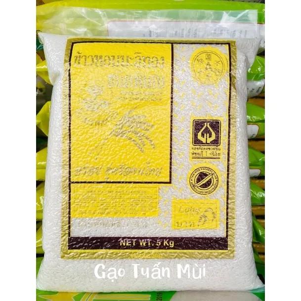 Gạo Thái Lan Xuất Khẩu Hàng Chuẩn Dẻo Mềm Thơm Cơm (Túi 5Ký)