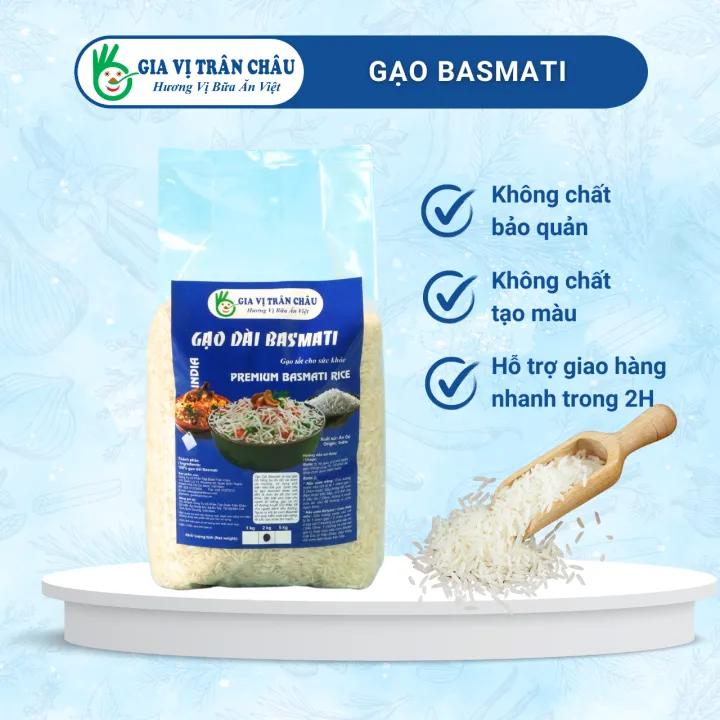 Gạo dài Basmati Gia Vị Trân Châu đường huyết thấp, gạo dài Ấn Độ ăn kiêng tốt cho người tiểu đường