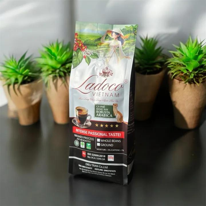 Cà phê Robusta 100% nguyên chất Ladoco đắng đậm,thơm nồng,ngọt lâu